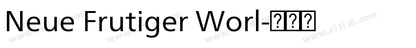 Neue Frutiger Worl字体转换